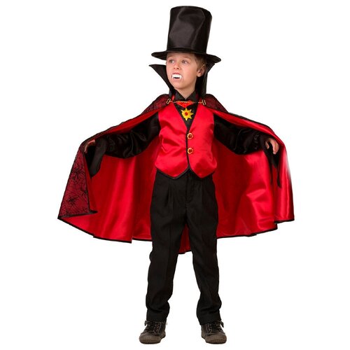 Костюм Батик, размер 140, черный/красный костюм батик размер 140 коричневый красный