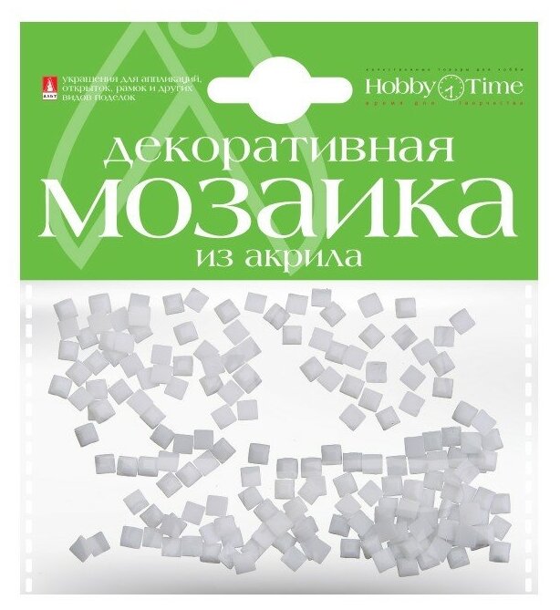 Мозаика декоративная из акрила 4Х4 ММ200 ШТ белый