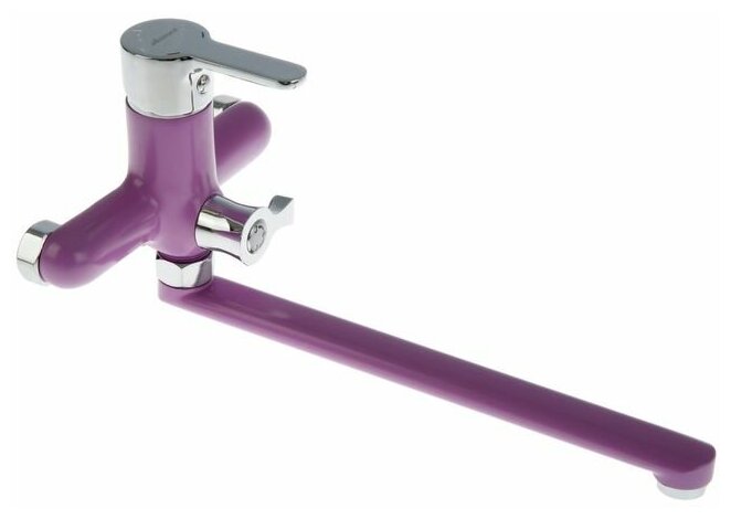 Смеситель для ванны Accoona A7167S, однорычажный, с длинным изливом, 30 см, фиолетовый 2323149