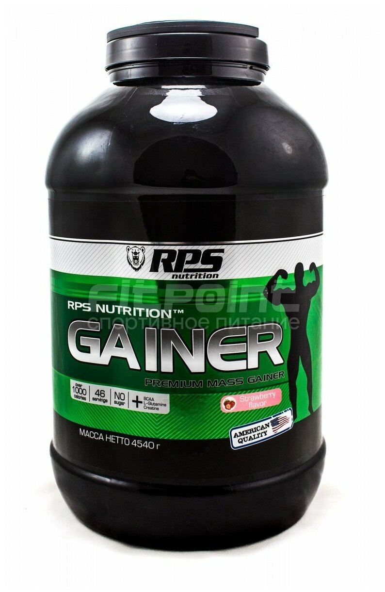 RPS Premium Mass Gainer (банка), 2268 гр. (клубника)