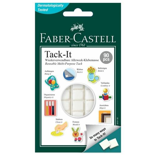 фото Масса для приклеивания faber-castell "tack-it", 90 кубиков, 50г., картон. уп., европодвес