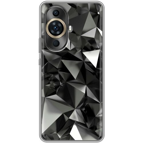 Дизайнерский силиконовый чехол для Хуавей Нова 11 Ультра / Huawei Nova 11 Ultra Черные кристаллы