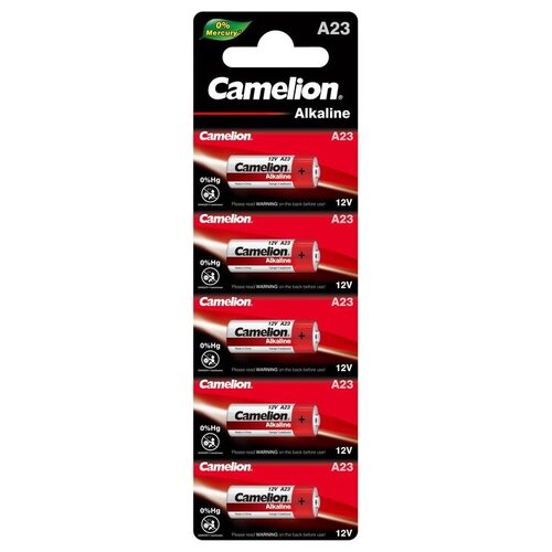 Батарейка Camelion LR23A, в упаковке: 5 шт. camelion lr23a bl 5 mercury free a23 bp5 батарейка 12в