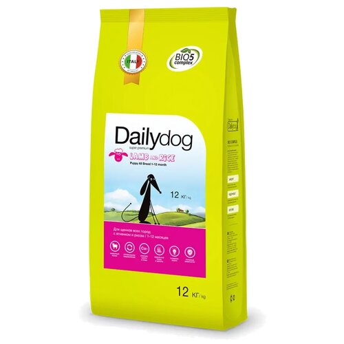 Сухой корм для щенков DailyDog ягненок, с рисом 1 уп. х 1 шт. х 1.5 кг