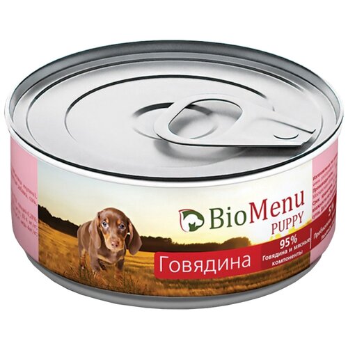 BioMenu PUPPY Консервы для щенков Говядина 95%-мясо 410гр