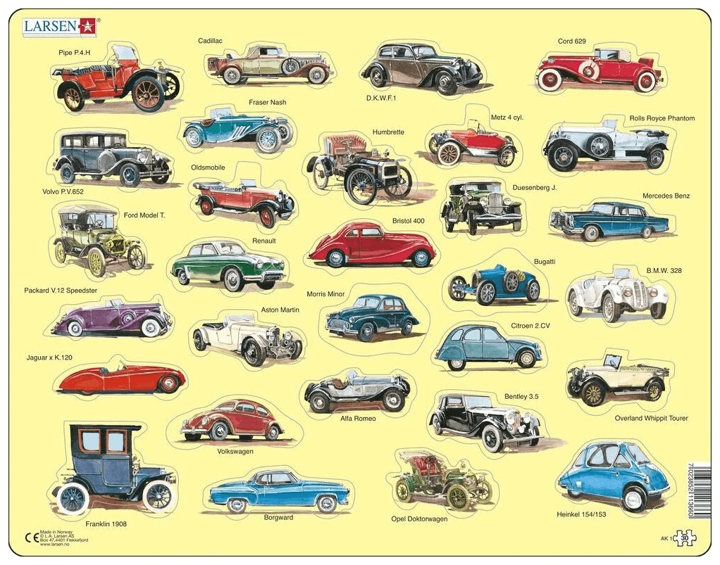 Пазл Larsen "Авто", 30 деталей AK1