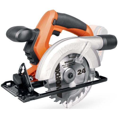 Аккумуляторная дисковая пила Worx WX529.9 0 коробка, 20 В, черный/оранжевый дисковая пила worx wx529 9 без акб и зу