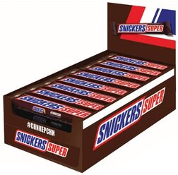 Батончик Snickers Super, 80 г, коробка, 32 шт.