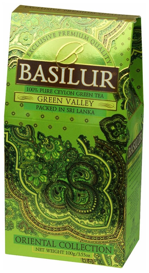 Чай зеленый листовой Basilur Восточная коллекция "Зеленая долина", 100г. - фотография № 2