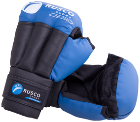 Перчатки RUSCO SPORT из искусственной кожи для рукопашного боя синий 8 oz