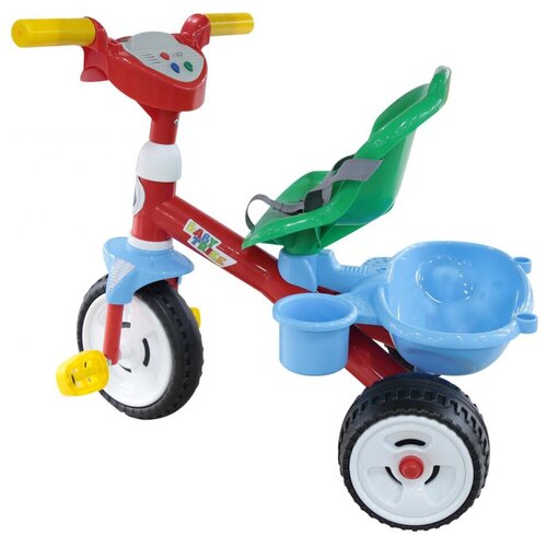 Трехколесный велосипед Coloma Y Pastor Беби Трайк 46734, красный/голубой/зеленый трехколесный велосипед полесье беби трайк с ручкой и ремешком набор 2 элемента