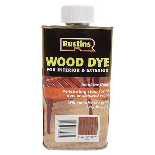 Краска тонировка для дерева и мебели быстросохнущая Wood Dye Rustins, морилка, краситель для деревянной мебели 0,250мл Средний Дуб
