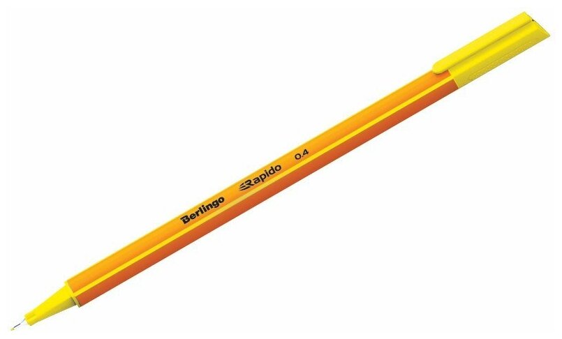 Ручка капиллярная Berlingo "Rapido" желтая 04мм трехгранная CK_40109