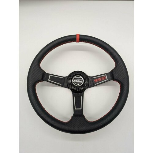 Универсальный руль для дрифтинга 350 мм кожа имитация карбона