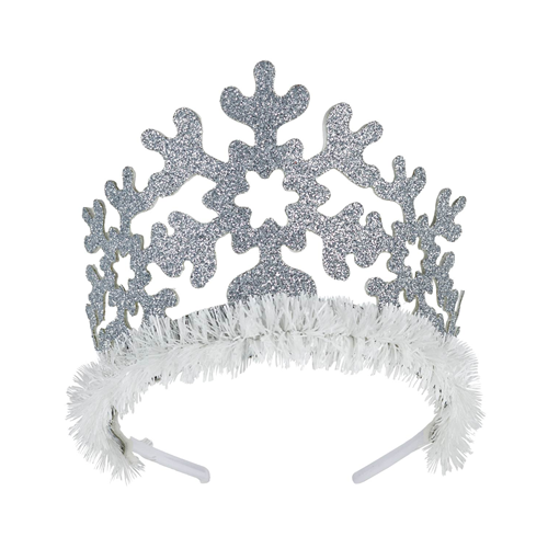 Корона Снежинка серебро блеск корона снежинка для девочки