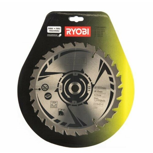 Ryobi Пильный диск для RWS1250/1400/1600 CSB190A1 . ryobi направляющая для дисковых пил 3pc rws1250 1400 1600 rak03sr 5132002674