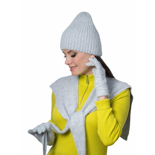 фото Шапка бини landre, размер 56-59 см, серый