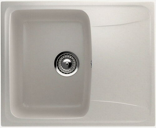 Изображение товара Каменная мойка для кухни врезная SURAGRAN S-26, 580*470мм, прямоугольная, цвет белый/Раковина для кухни