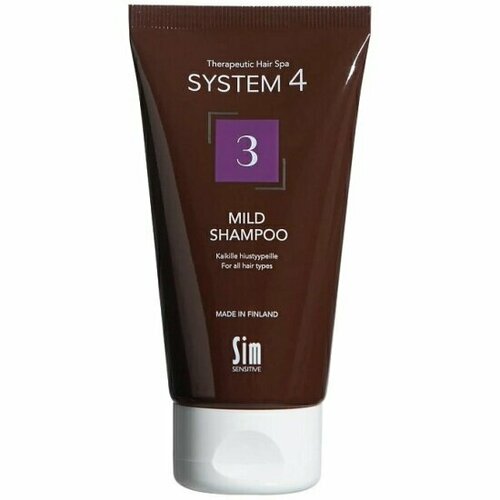 терапевтический шампунь 3 для ежедневного применения system 4 3 mild shampoo 75 мл Шампунь терапевтический для ежедневного применения Sim Sensitive System 4, № 3, 75 мл