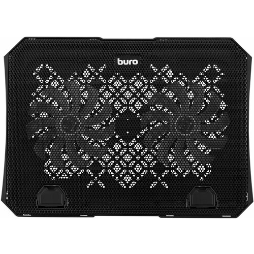 Подставка для ноутбука Buro BU-LCP150-B212 15335x265x22мм 74.35дБ 1xUSB 2x 140ммFAN 480г металлическая сетка/пластик черный