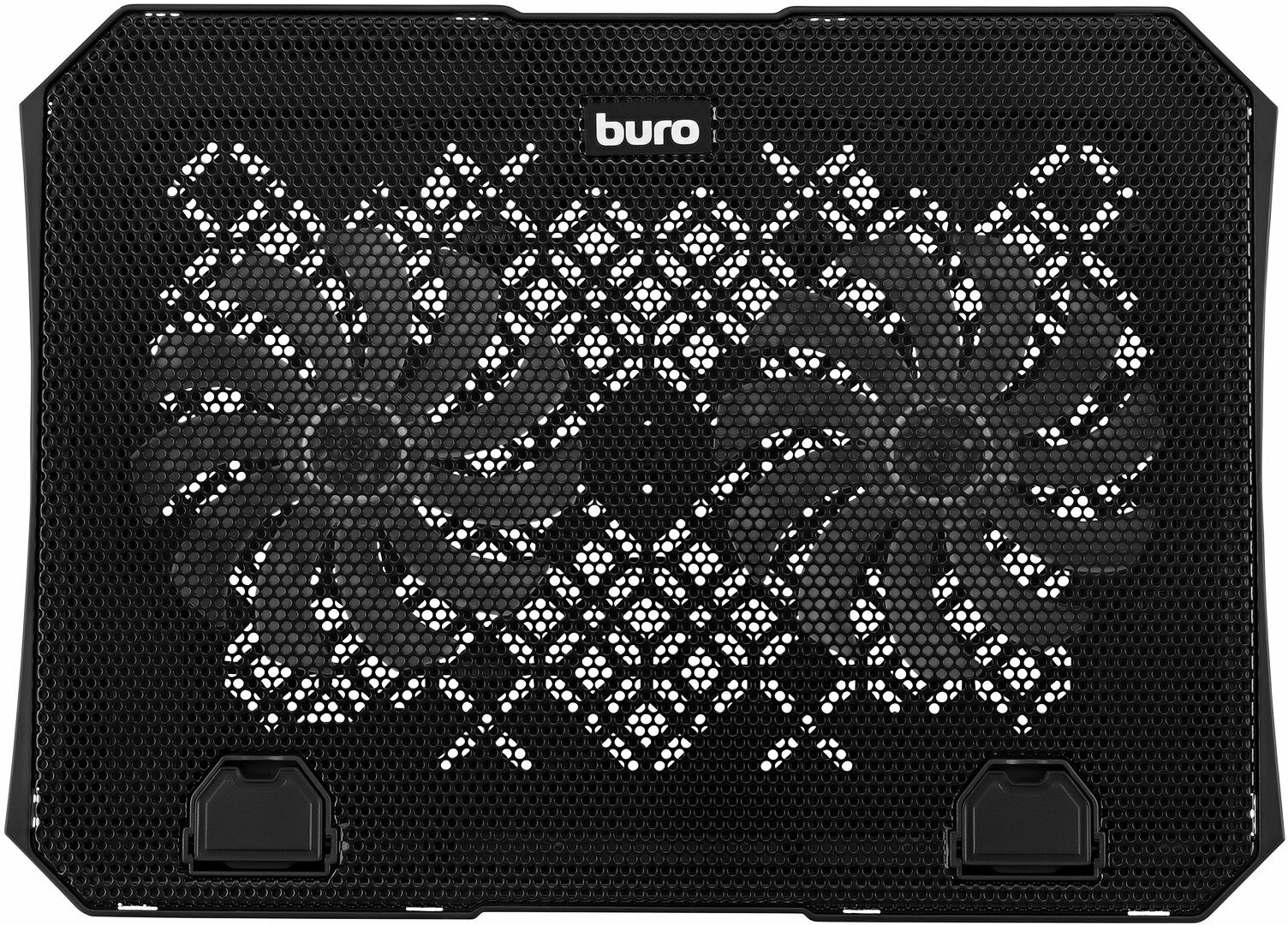 Подставка для ноутбука Buro BU-LCP150-B212 15"335x265x22мм 74.35дБ 1xUSB 2x 140ммFAN 480г металлическая сетка/пластик черный