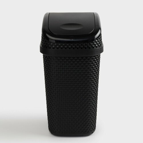 Емкость для мусора 10 л пластик прямоугольное черное Nickel 1490₽