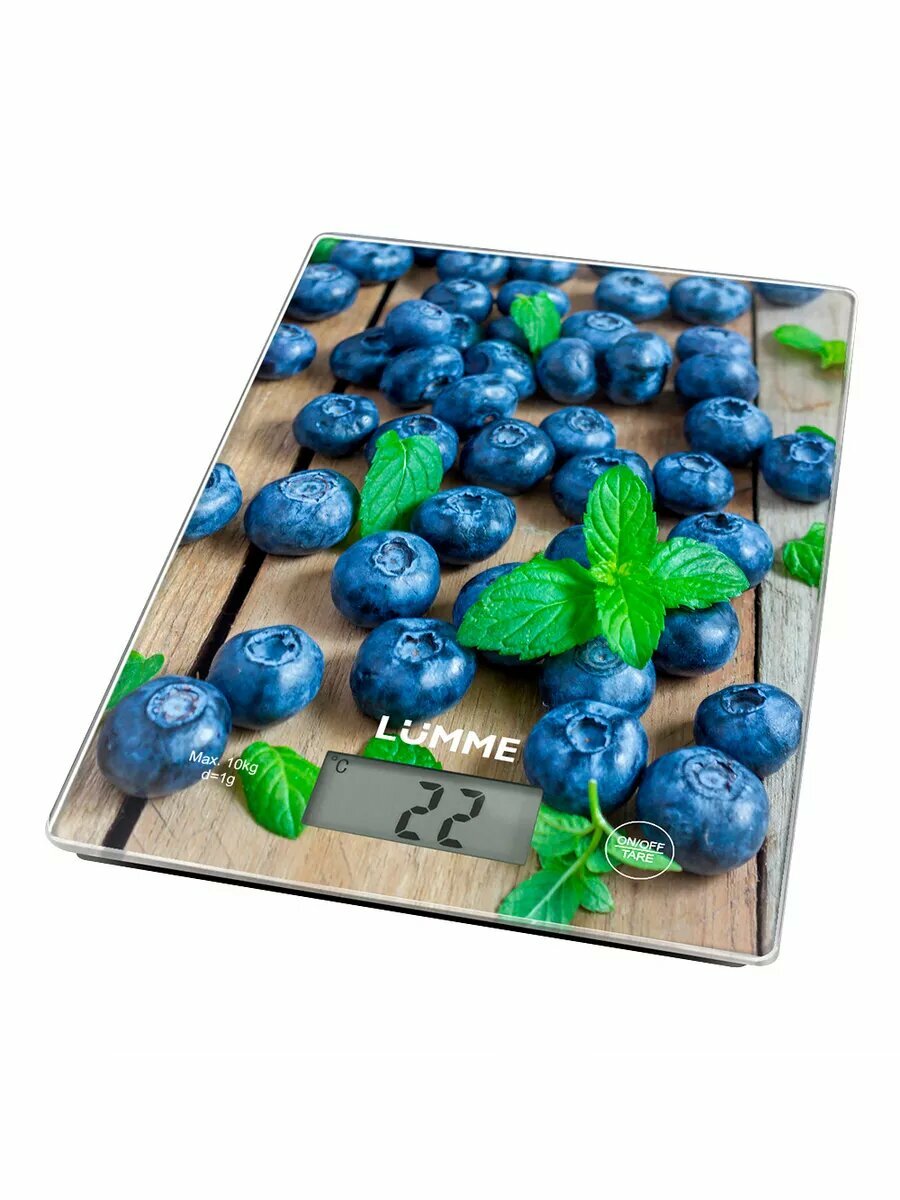 Весы кухонные LUMME "Черничная россыпь" LU-1340 , 10кг,1г, электронные