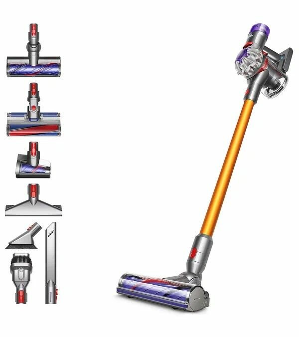 Вертикальный пылесос Dyson V8 Absolute (SV25) 2023 UK, Silver/Yellow