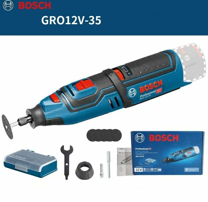 Аккумуляторный гравер BOSCH GRO 12V-35, 12В, без акк и з/у