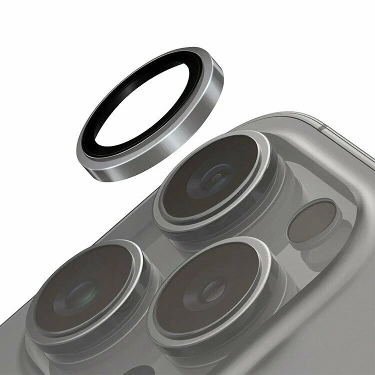 Защита объектива камеры стальной обод и сапфировое стекло UNIQ OPTIX PRIME IPHONE 16 Pro/ 16 Pro Max, (GREY) — фото 1