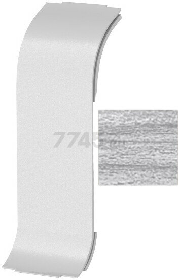 Соединитель Панельпласт "Абсолют" для плинтуса, ПВХ, цвет ясень серый