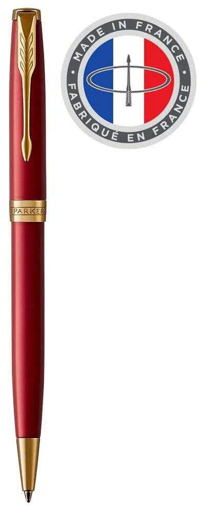 Ручка шариковая Parker Sonnet Core K439 Slim (1931477) LaqRed GT M черные чернила подар.кор. - фото №7