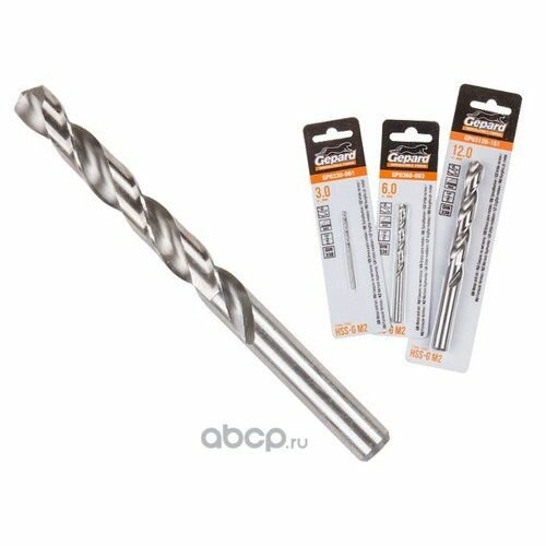 Сверло по металлу ц/х 4.2х43х75 мм HSS-G GEPARD GEPARD GP0342075