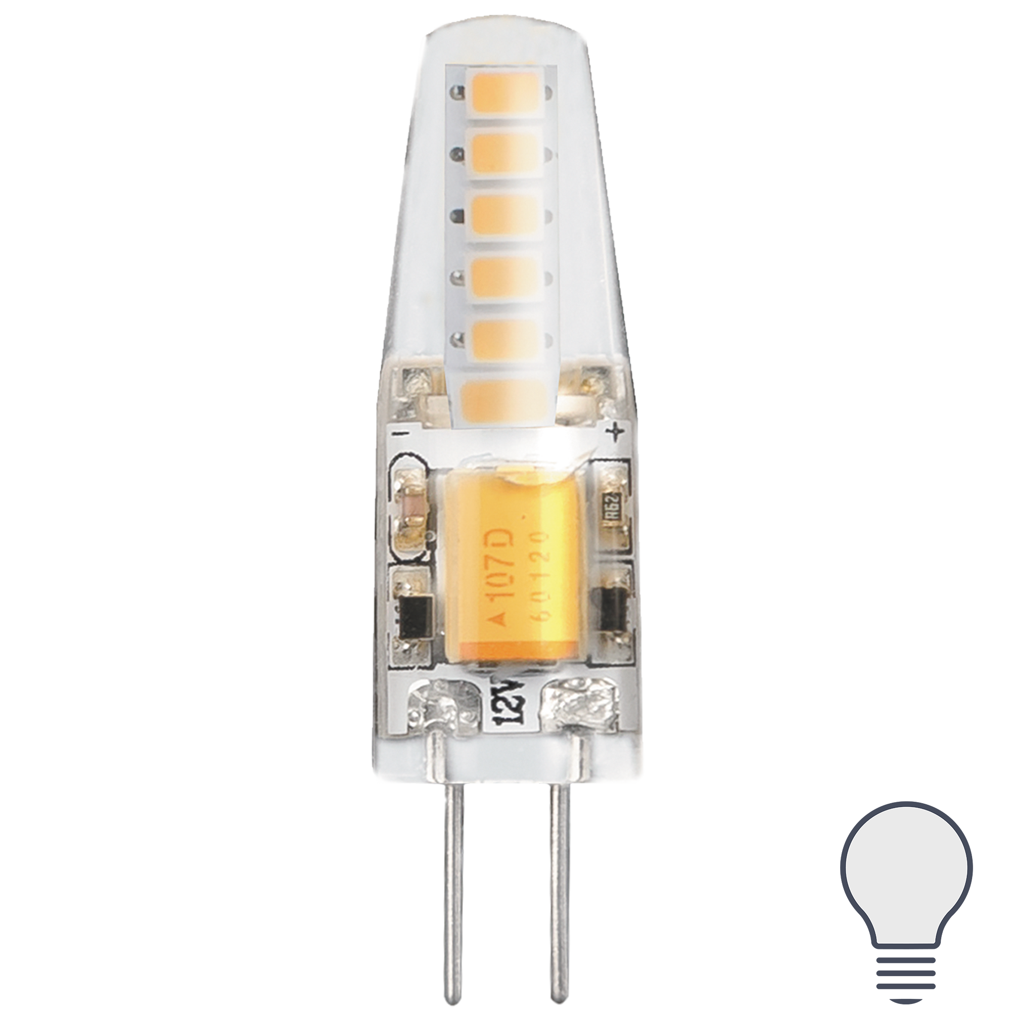 Лампа светодиодная Gauss Basic G4 12 В 2 Вт капсула 190 лм, нейтральный белый свет