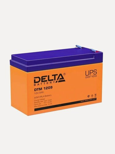 Изображение товара Delta Аккумуляторная батарея для ИБП DTM 1209 (12V/9Ah), 12 В и ёмкостью 9 Ач