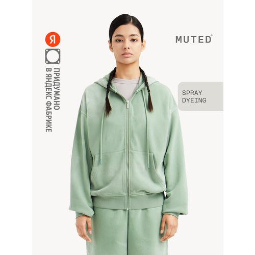 фото Худи muted garment dye, размер 2xl-3xl, , зелёный