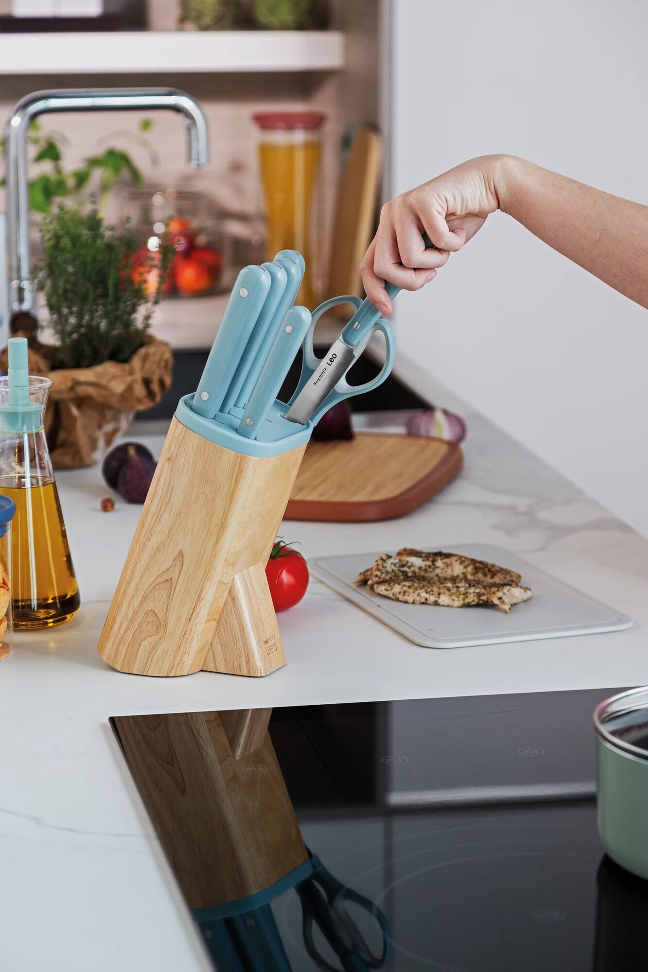 Набор ножей BergHOFF Slate, нержавеющая сталь, голубая, 7 шт — фото 1