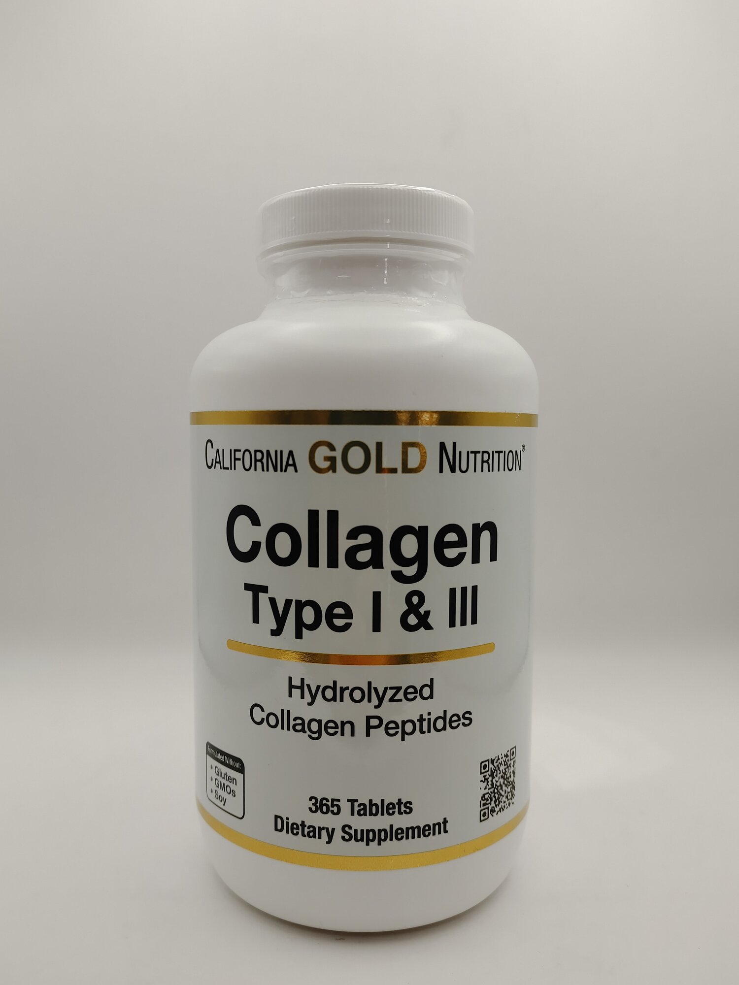 California Gold Nutrition, гидролизованный коллаген типов I и III, 3000мг, 365 таблеток (1000 мг )