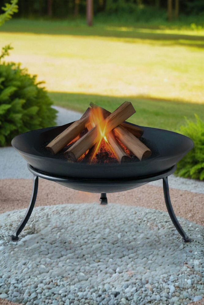 Чаша для костра сеона, чёрная, металл, 47х23 см, Boltze 2013239