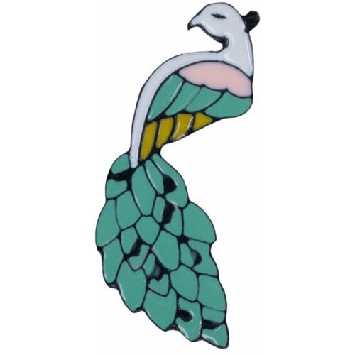 Значок OTOKODESIGN, эмаль, зеленый значок металлический чайка клипса бижутерный сплав белый с черным 15 56313
