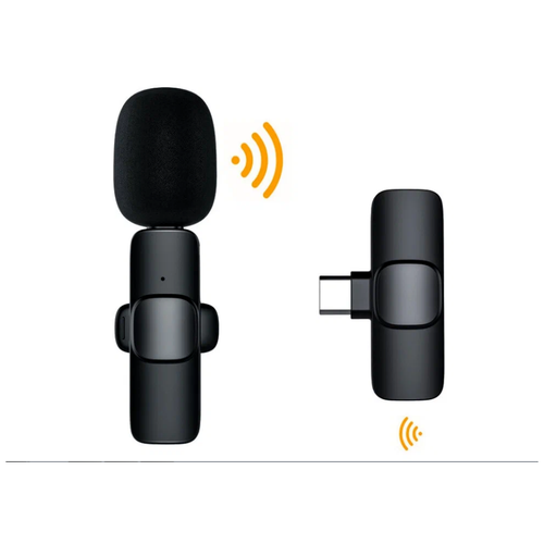 Универсальный петличный микрофон /BEAUTIFUL SOUND/К8/беспроводной/чистый звук/для тренингов/трансляций/черный