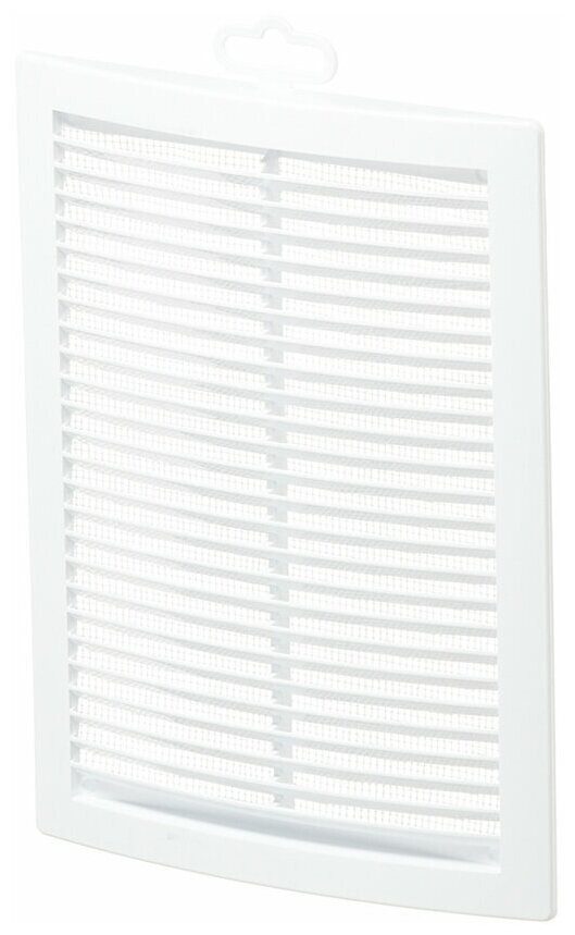 Решетка вентиляционная пластиковая приточно-вытяжная 180х250 мм с сеткой белая