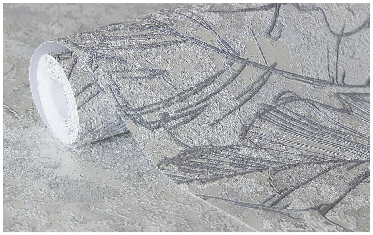 Обои Аспект Фиджи Винил г.т. 1,06*10м серый мотив - фотография № 5