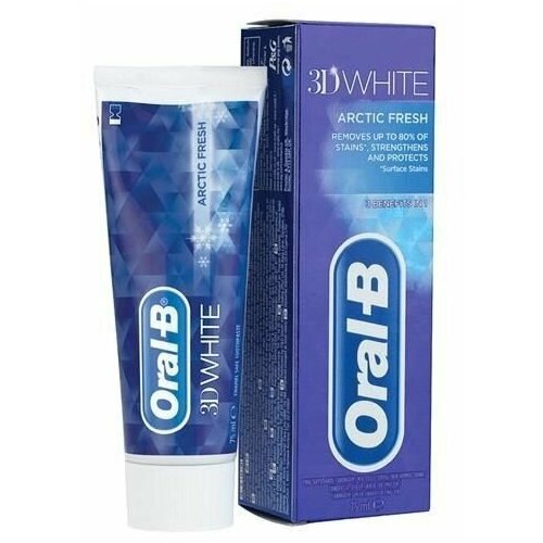 Зубная паста Oral-b 3D WHITE ARCTIC FRESH 75мл (Из Финляндии)