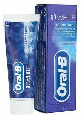 Зубная паста Oral-b 3D WHITE ARCTIC FRESH 75мл (Из Финляндии)