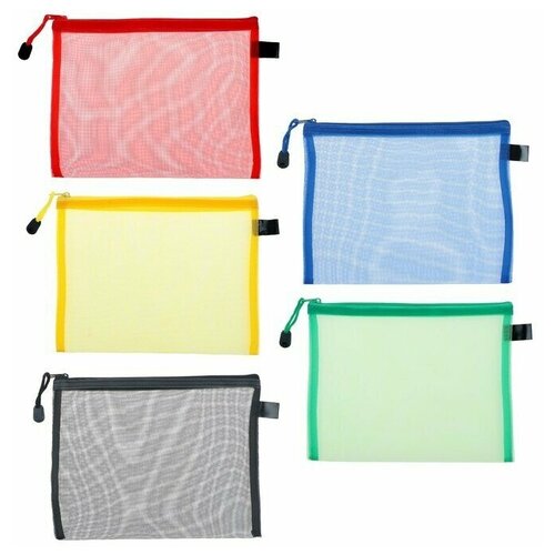 Папка-конверт, А5, Сеточка 17 х 24.5 см, в ассортименте, 12 шт.