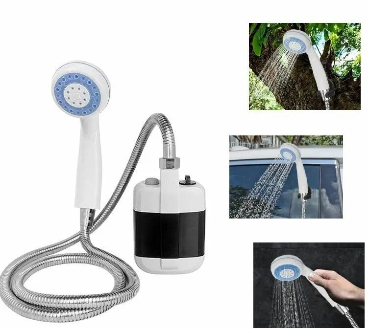 Походный переносной душ Portable Outdoor Shower с акуммулятором и USB зарядкой - фотография № 5