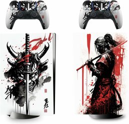 Набор наклеек Samurai на игровую консоль Sony PlayStation 5 Digital Edition