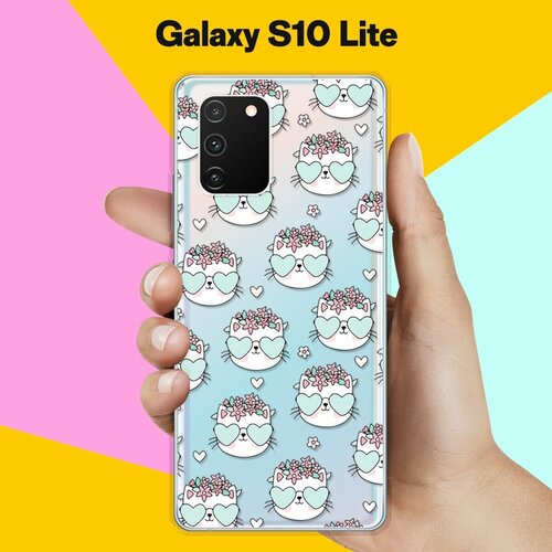 Силиконовый чехол Узор из котов на Samsung Galaxy S10 Lite