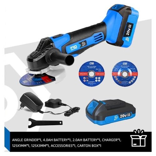 Аккумуляторная УШМ PROSTORMER 20В 4Ач MX04A PTET1016E акб 20В 2Ач 959000₽